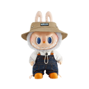 Rare LABUBU Fall in Wild Series vinyl plush doll with farmer hat, overalls & boots | 20cm outdoor explorer collectible figure | Official Pop Mart limited edition
