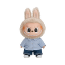 Official LABUBU Flip With Me vinyl plush doll in casual outfit | 20cm poseable figure with detailed craftsmanship | Limited-edition Pop Mart collectible
