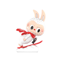 POP MART LABUBU Snowy Mountain Figure (Coca-Cola Series) | Arctic adventure monster with skis | Winter sports vinyl collectible

